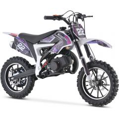 MotoTec Kids 50CC 2-Stroke Gas Dirt Bike (Purple)