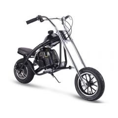 MotoTec 49cc 2 Stroke Gas Powered Mini Chopper, Mini Bike, Gas Mini Motorcycle (Black)